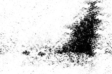 The texture is black and white. Worn surface. Grunge pattern of dust, dirt, scratches, chips