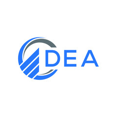 DEA Flat accounting logo design on white background. DEA creative initials Growth graph letter logo concept. DEA business finance logo design. 
