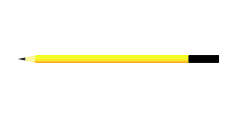 Drawing pencil vector isolated. Yellow pencil icon.