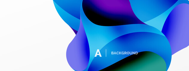 Geometric round shapes and circles abstract background. Wallpaper for concept of AI technology, blockchain, communication, 5G, science, business