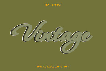 text effect vintage simple
