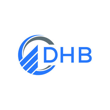 DHB Flat accounting logo design on white background. DHB creative initials Growth graph letter logo concept. DHB business finance logo design. 