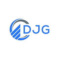 DJG Flat accounting logo design on white background. DJG creative initials Growth graph letter logo concept. DJG business finance logo design. 