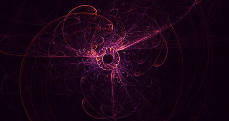 3D rendering abstract round light background