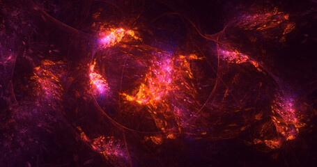 Obraz premium 3D rendering abstract colorful fractal light background