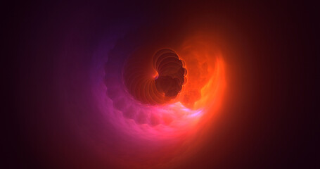 3D rendering abstract colorful fractal light background