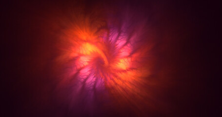 3D rendering abstract colorful fractal light background