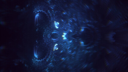 3D rendering abstract colorful fractal light background