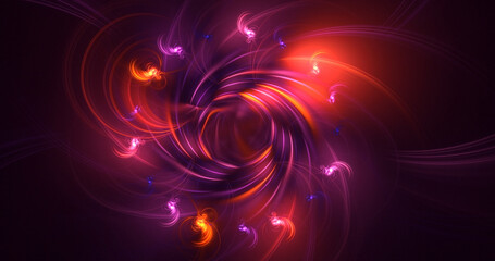 3D rendering abstract round light background