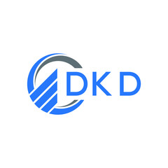 DKD Flat accounting logo design on white background. DKD creative initials Growth graph letter logo concept. DKD business finance logo design. 