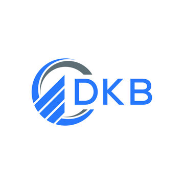 DKB Flat accounting logo design on white background. DKB creative initials Growth graph letter logo concept. DKB business finance logo design .