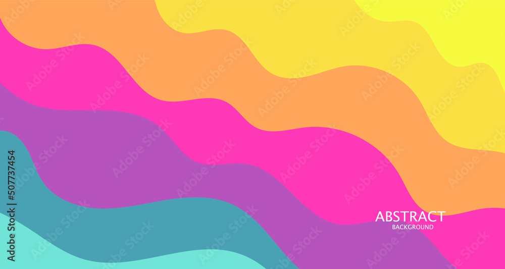 Aufkleber abstract color background with waves. abstract background color and layer element vector for present