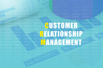 Fototapeta premium 2d illustration Customer Relationship Management 