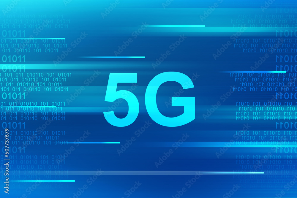 Poster 2d rendering 5g network 5g connection