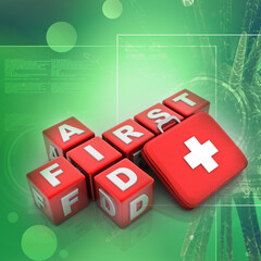 3d rendering First aid kit
