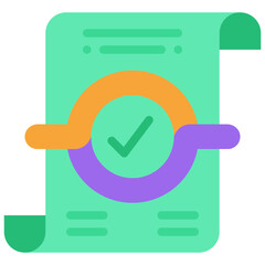 smart contract flat icon