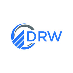 HRW Flat accounting logo design on white background. HRW creative initials Growth graph letter logo concept. HRW business finance logo design.
