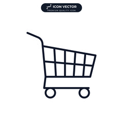 shopping cart icon symbol template for graphic and web design collection logo vector illustration