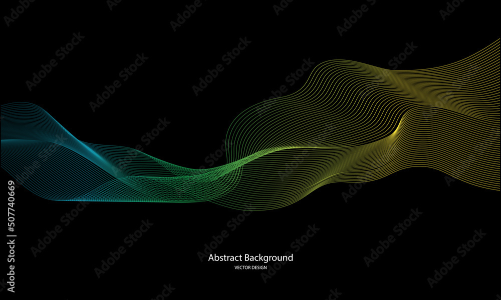 Poster colorful abstract line background. dynamic abstract line design in modern and luxurious style