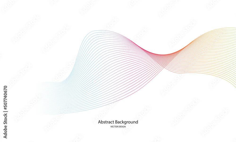 Poster colorful abstract line background. dynamic abstract line design in modern and luxurious style