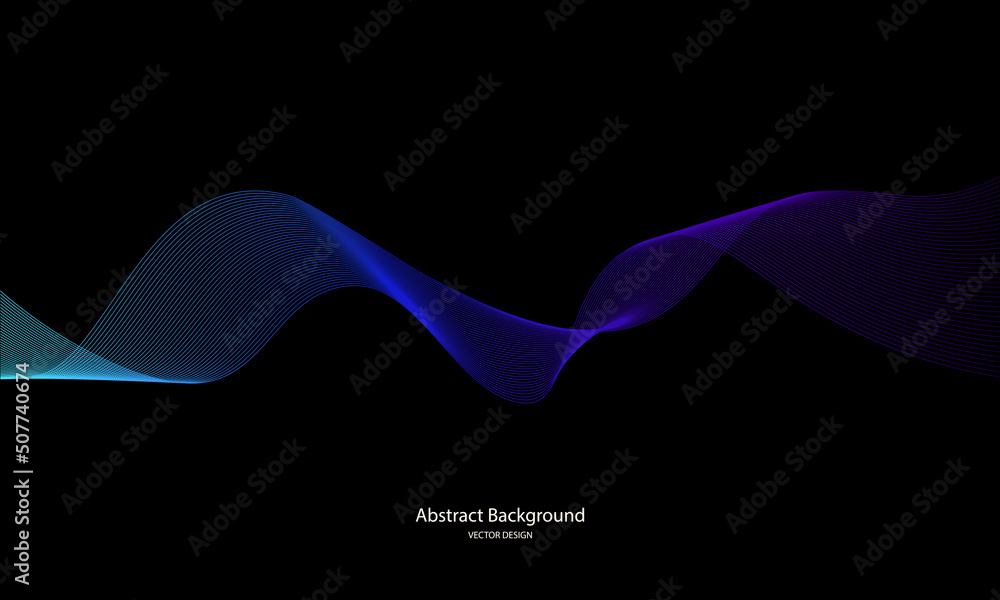 Poster colorful abstract line background. dynamic abstract line design in modern and luxurious style