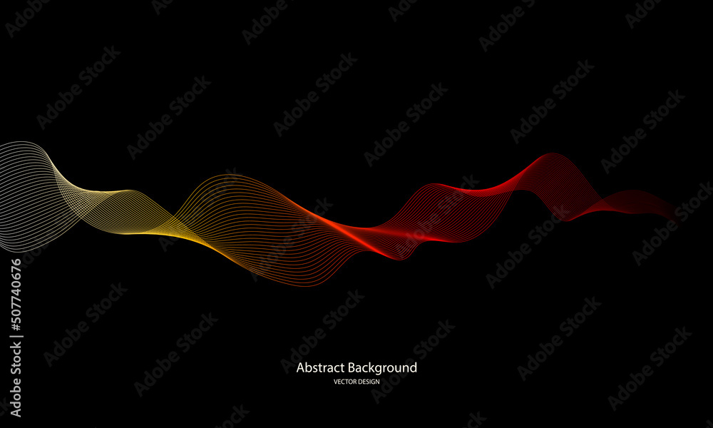 Aufkleber colorful abstract line background. dynamic abstract line design in modern and luxurious style