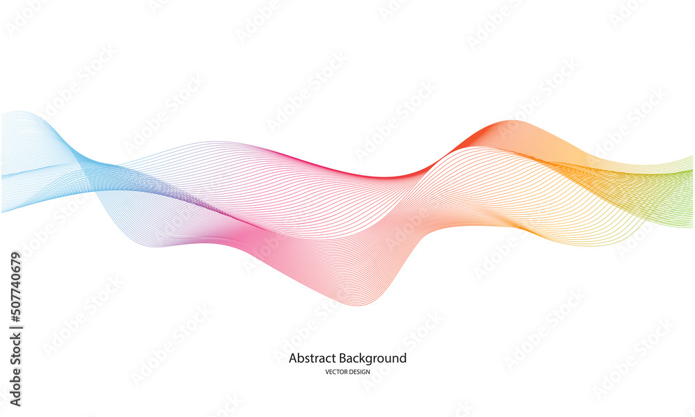 Poster colorful abstract line background. dynamic abstract line design in modern and luxurious style