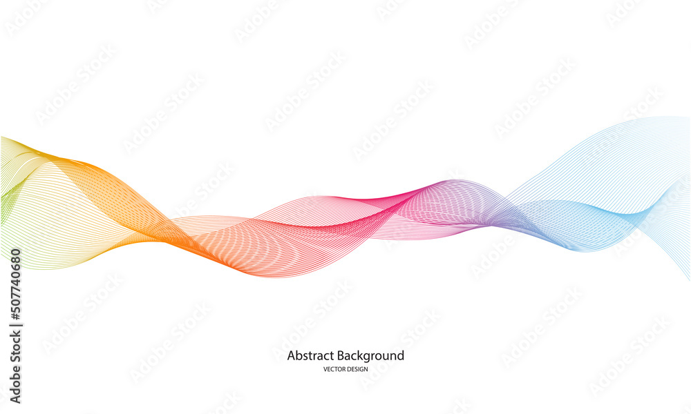 Poster colorful abstract line background. dynamic abstract line design in modern and luxurious style