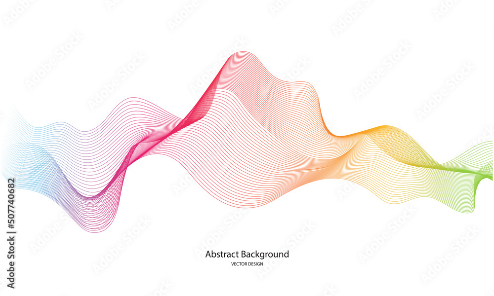 Poster colorful abstract line background. dynamic abstract line design in modern and luxurious style