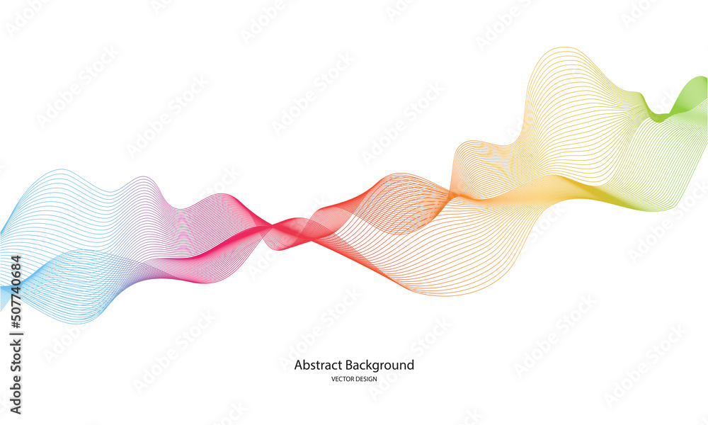 Aufkleber colorful abstract line background. dynamic abstract line design in modern and luxurious style