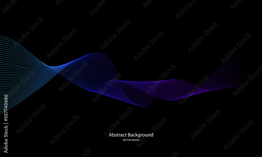 Poster colorful abstract line background. dynamic abstract line design in modern and luxurious style