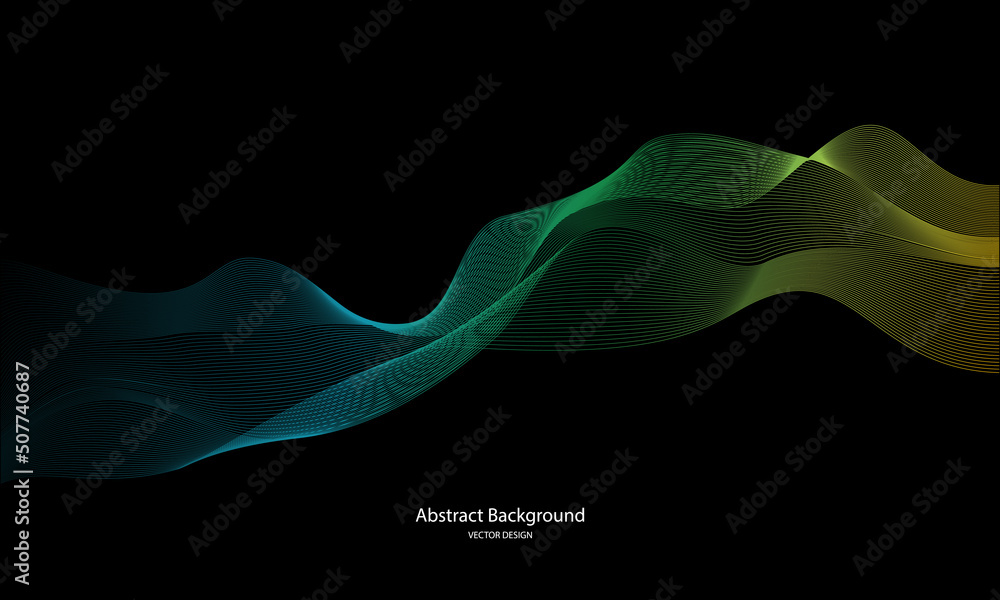 Poster colorful abstract line background. dynamic abstract line design in modern and luxurious style
