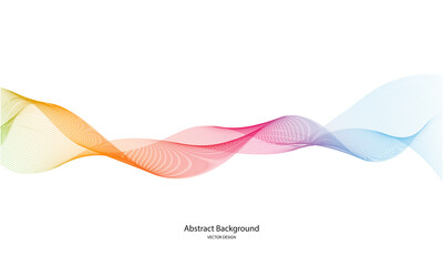 Colorful abstract line background. dynamic abstract line design in modern and luxurious style