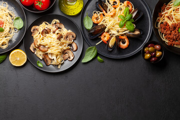 Various Italian pasta