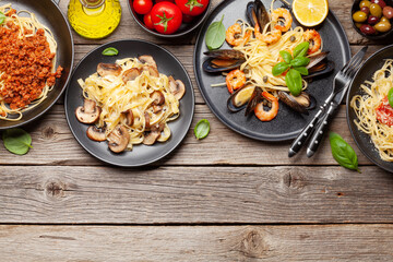 Various Italian pasta