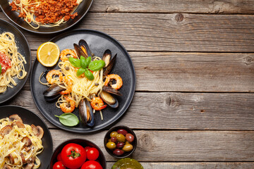 Various Italian pasta