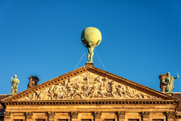 Atlas statue on the Royal Palace in Amsterdam