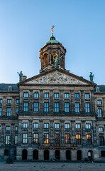 Fototapeta na wymiar Royal Palace (Koninklijk Paleis) in Amsterdam, The Netherlands
