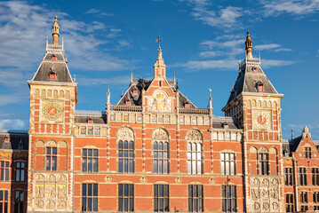 Obraz premium Amsterdam Central Train Station details