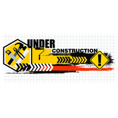 under Construction design and wall paper vector