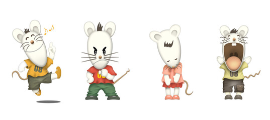 喜怒哀楽 キャラクター 白ネズミ