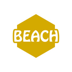 Beach sign icon isolated on white background