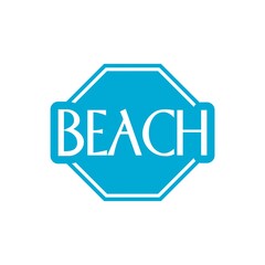 Beach sign icon isolated on white background