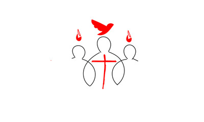 Pentecost Sunday vector designs for banner, cards, 
t-shirts, greetings..