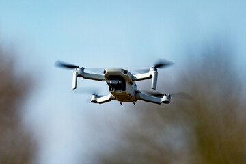 The flight of the copter.
