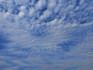 blue sky with white cloud or cirrus cloud