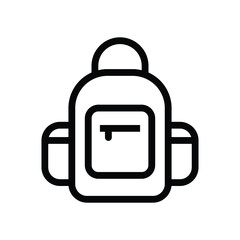 Backpack vector icon symbol design