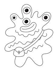 ameba monster coloring page