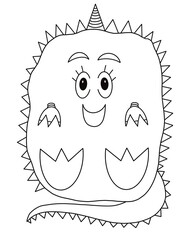 dragon monster coloring page
