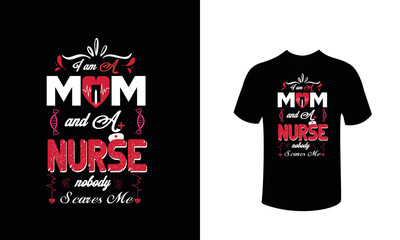 mom nurse t-shirt design .
